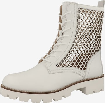 GERRY WEBER Lace-Up Ankle Boots 'Sena' in White: front