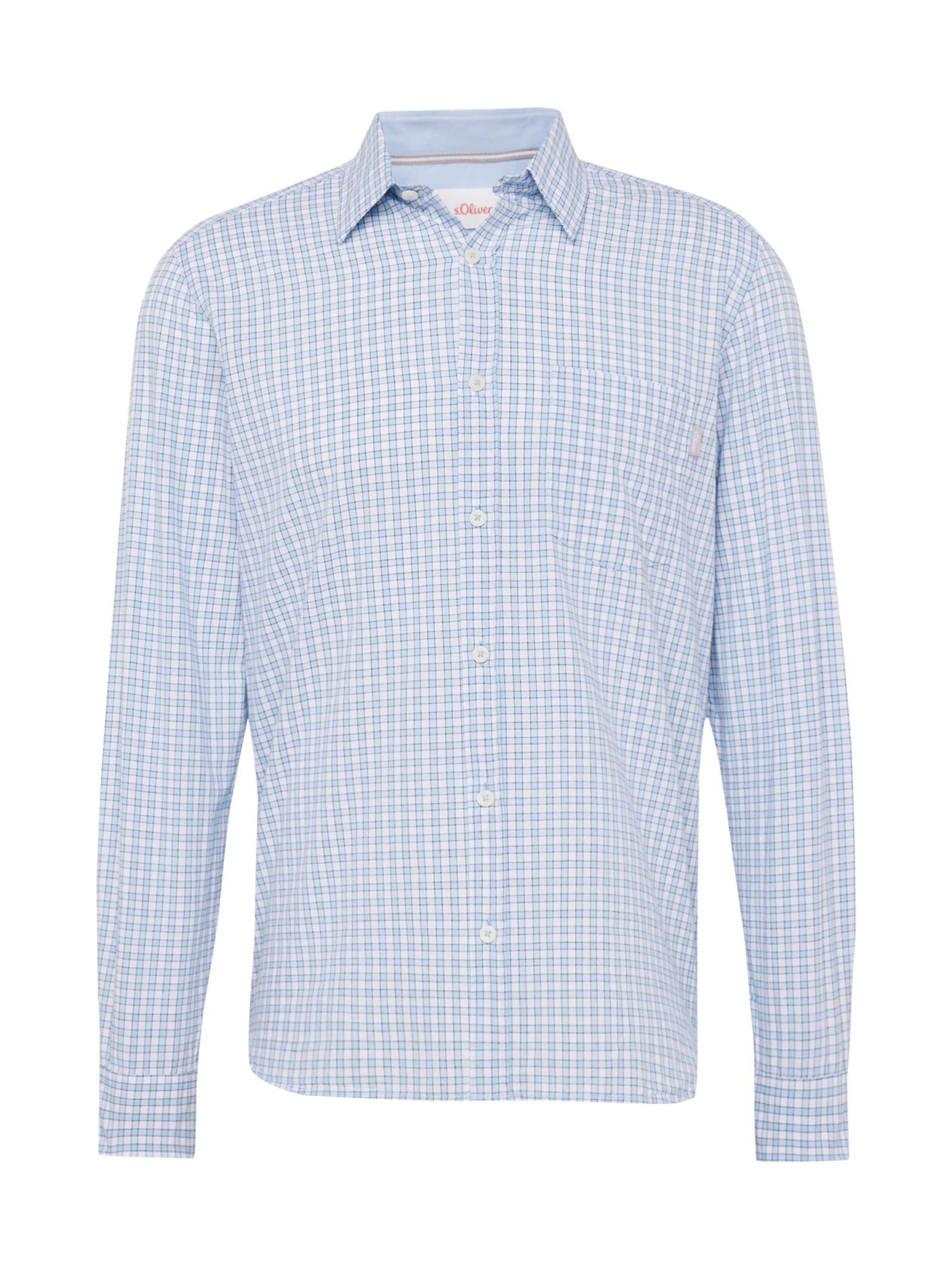 s.Oliver Regular Fit Hemd in Blau: Vorderseite