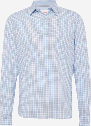 s.Oliver Button Up Shirt in Blue: front