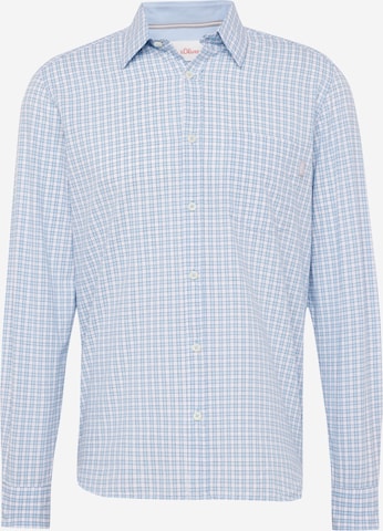 s.Oliver Regular fit Button Up Shirt in Blue: front