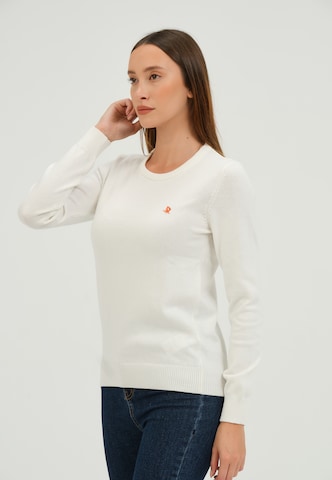 Pull-over Giorgio di Mare en blanc