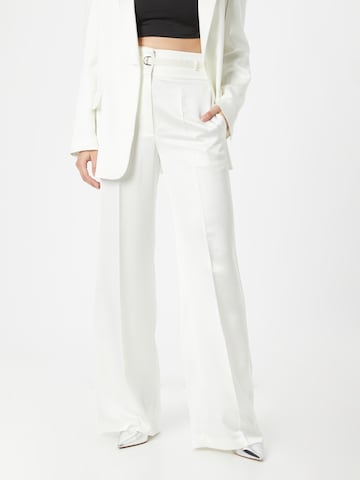 HUGO Red Loose fit Trousers with creases 'Himia' in White: front