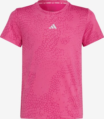 ADIDAS SPORTSWEAR Funkční tričko 'Aeroready 3-Stripes Allover Print' – pink: přední strana