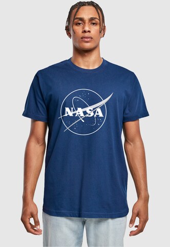 Merchcode Shirt 'NASA - Galaxy' in Blauw: voorkant