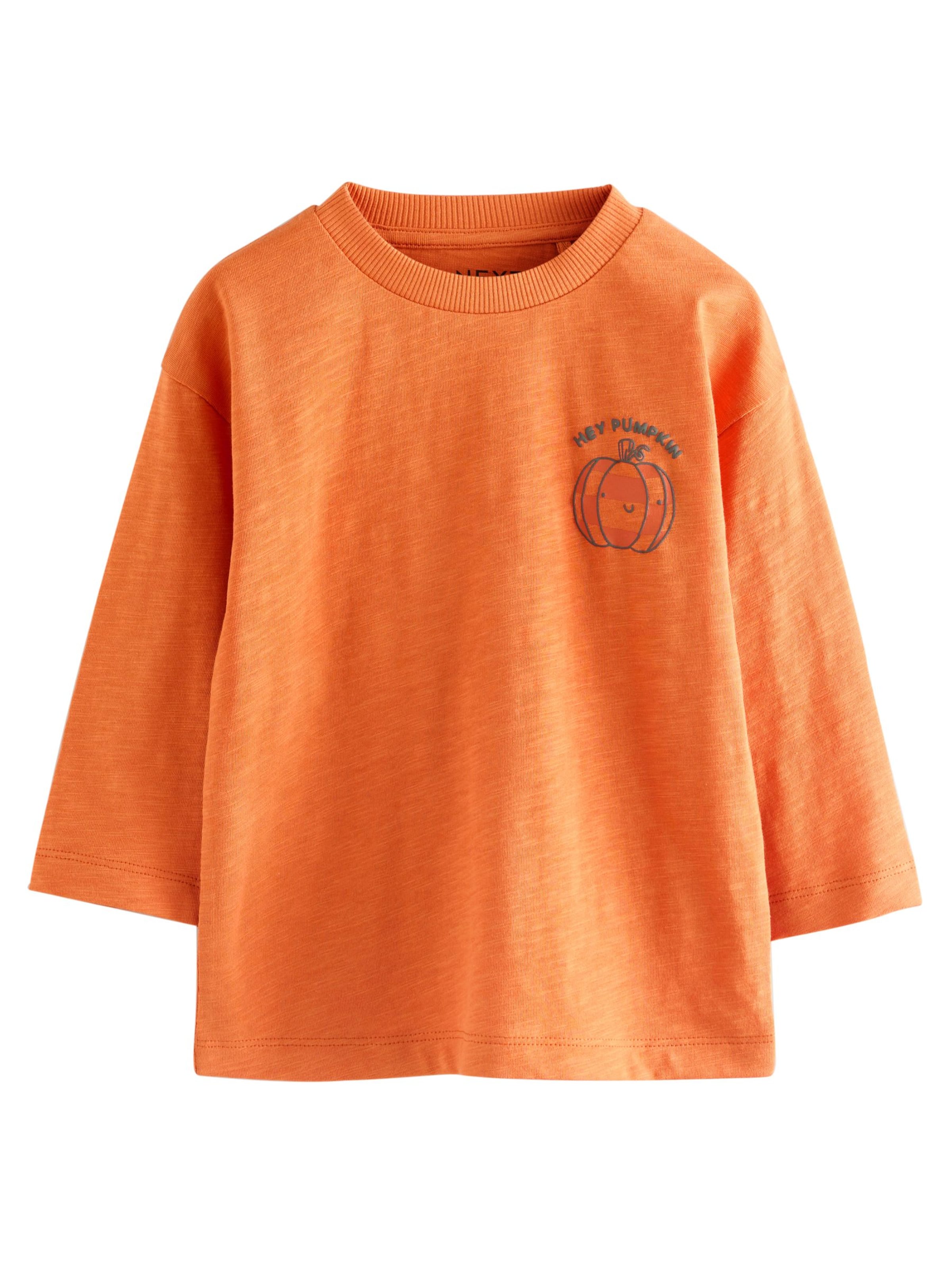 Next Shirt in Dark grey / Orange, Item view