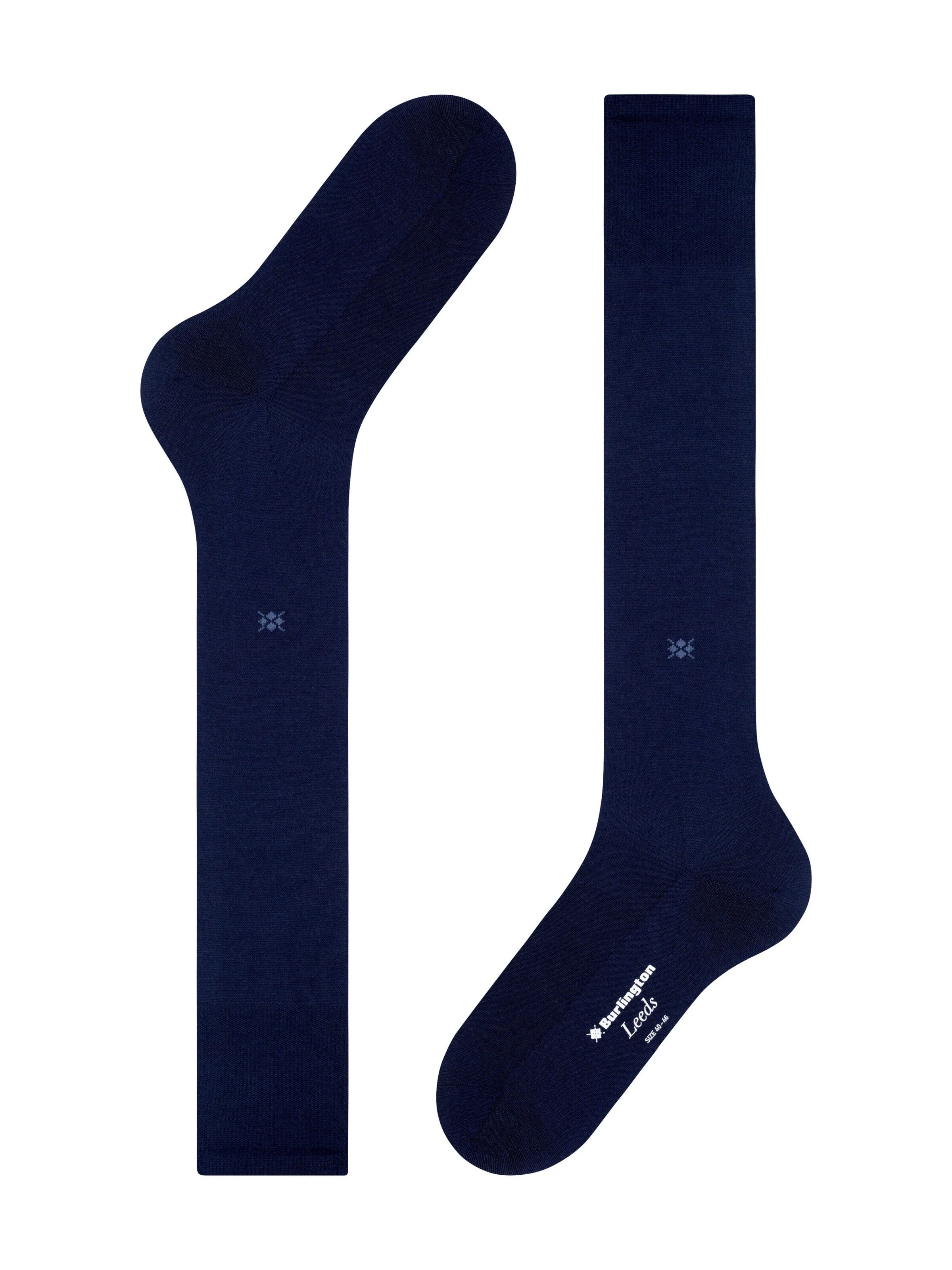 BURLINGTON Knee High Socks 'Leeds' in Blue