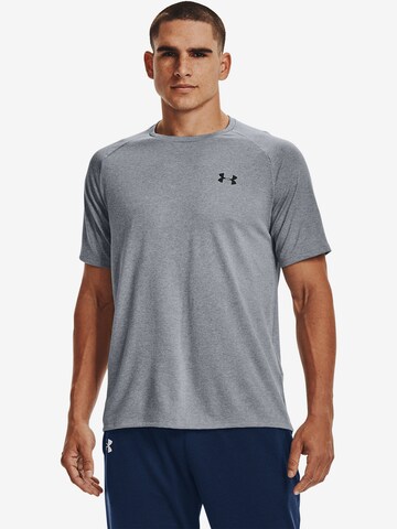 UNDER ARMOUR Средняя посадка Функциональная футболка 'Tech 2.0' в Серый: спереди