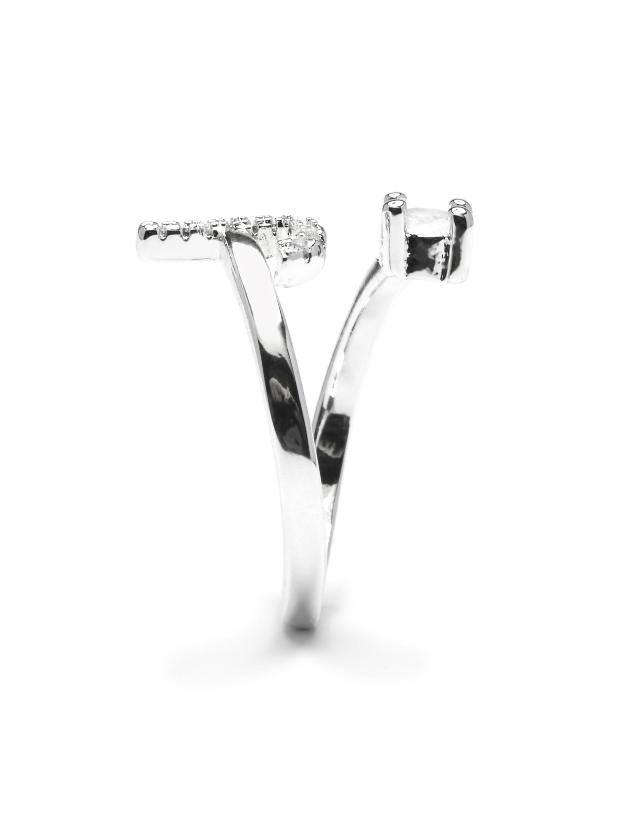 Luxenter Ring 'Alphabet J' in Zilver