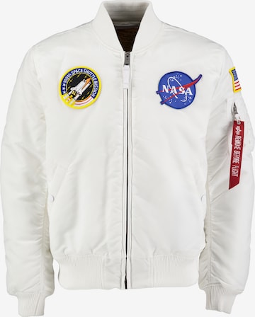 ALPHA INDUSTRIES - Casaco meia-estação 'MA-1 VF NASA' em branco: frente