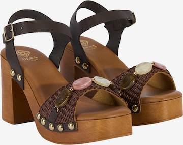 Desa - Sandalias 'Plateau-Sandalen' en marrón: frente