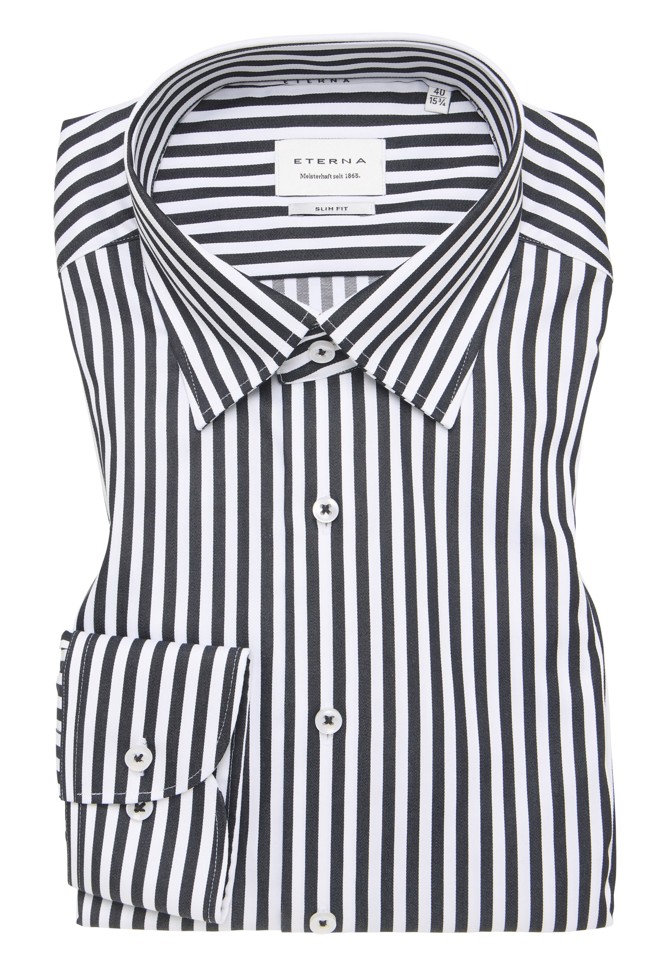 ETERNA Slim fit Business shirt in Black