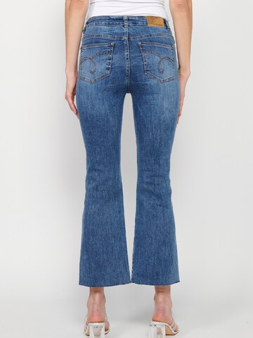 KOROSHI Flared Jeans in Blauw