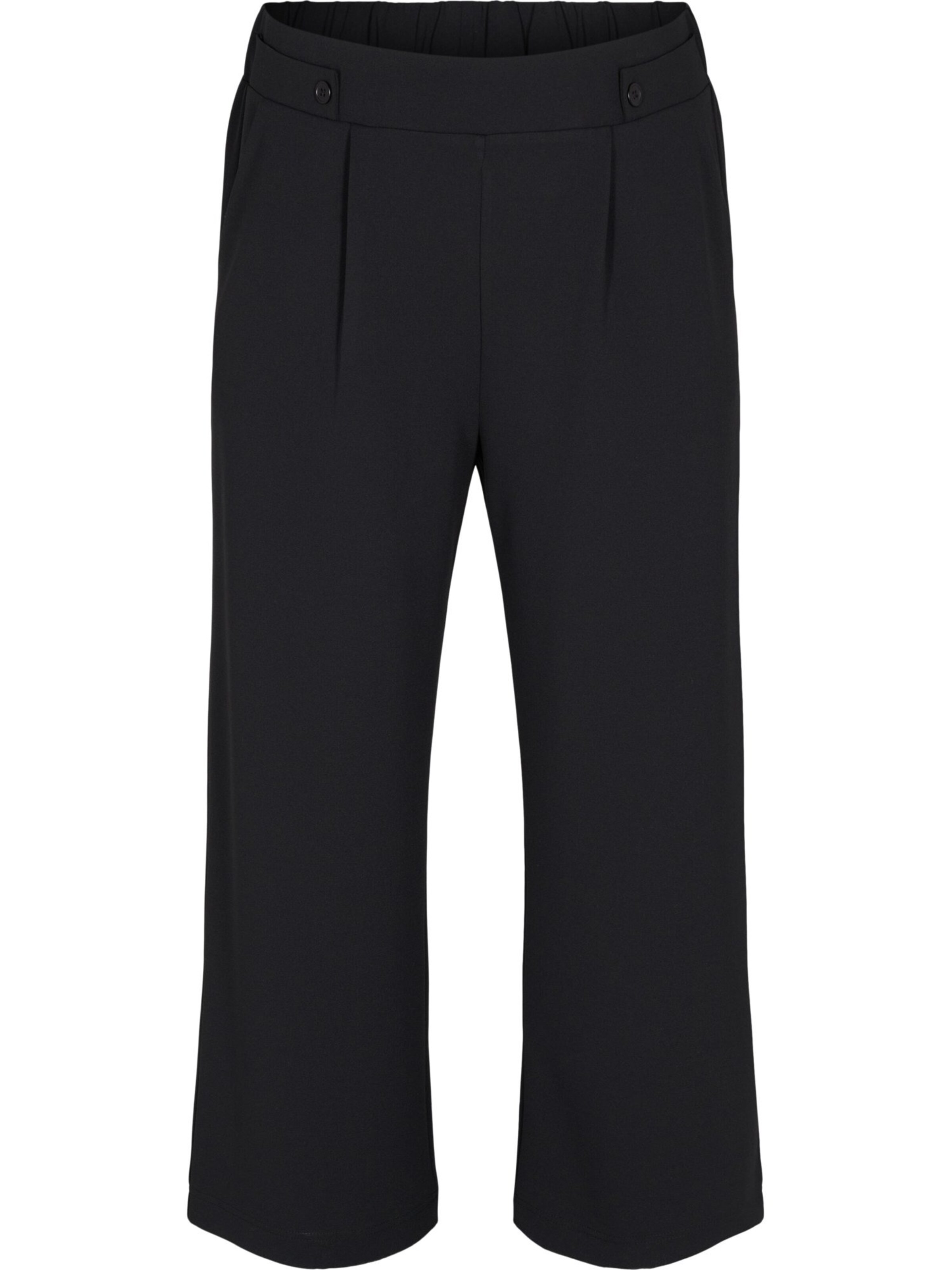 Zizzi Regularen Hlače | črna barva: sprednja stran