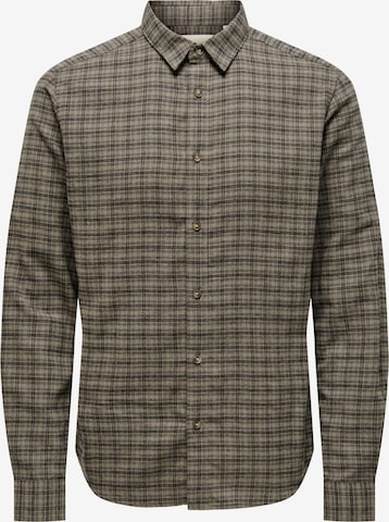 Chemise 'ONSGUDMUND' Only & Sons en marron : devant