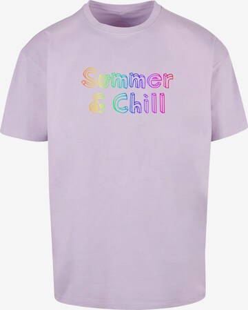 T-Shirt 'Summer And Chill Rainbow' Merchcode en violet : devant