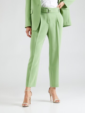 BOSS Regular Pleat-front trousers 'Tapiah' in Green: front
