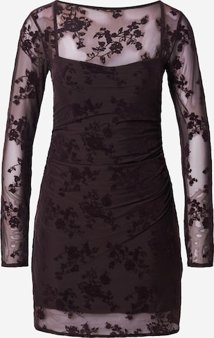 ruda Abercrombie & Fitch Suknelė: priekis