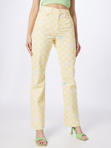 Regular Pantalon 'CRAY' NEON & NYLON en jaune : devant