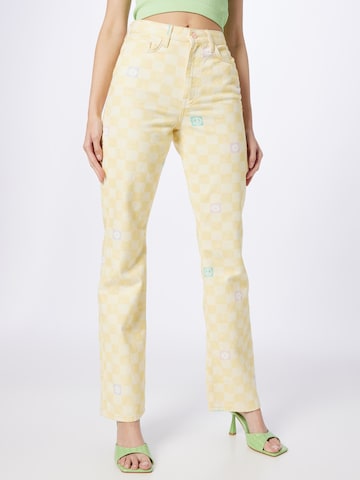 NEON & NYLON Regular Pants 'CRAY' in Yellow: front