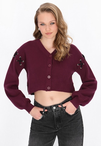 Cardigan myMo ROCKS en rouge : devant