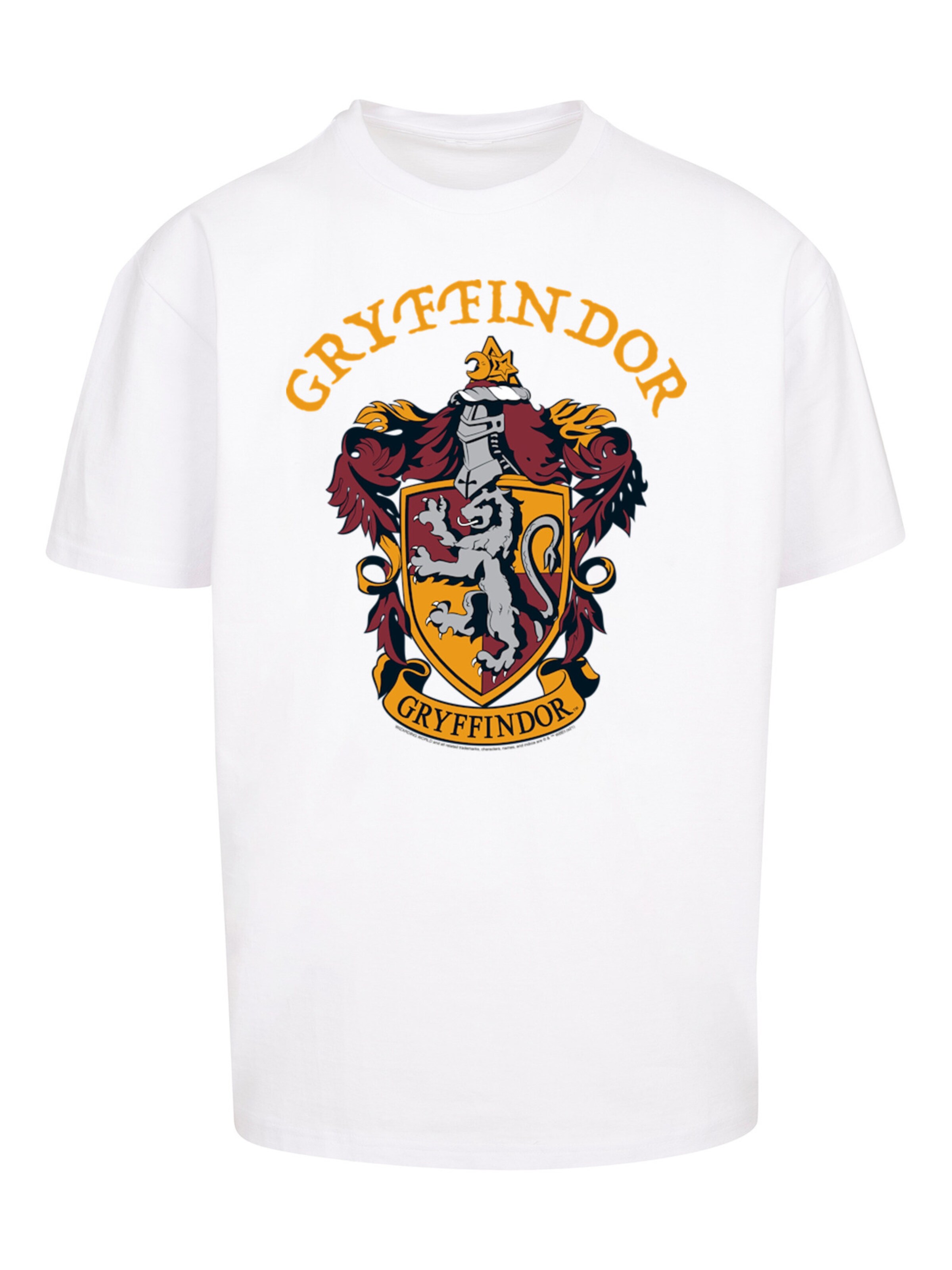 F4NT4STIC Shirt 'Harry Potter Gryffindor Crest' in Wit: voorkant
