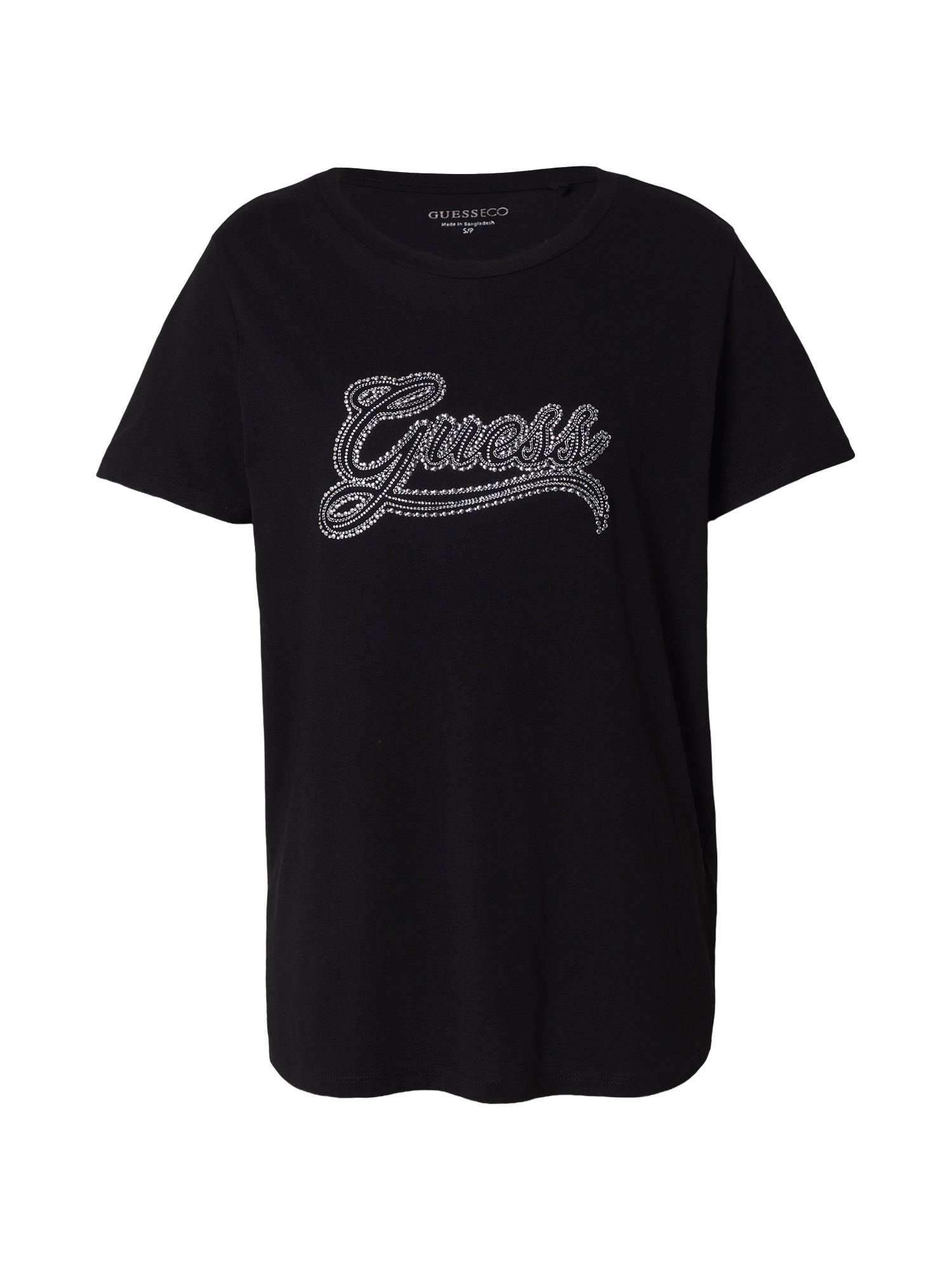 Tricou de la GUESS pe negru: față