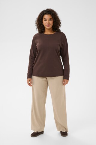 KAFFE CURVE - Camisa 'KCHellen' em castanho