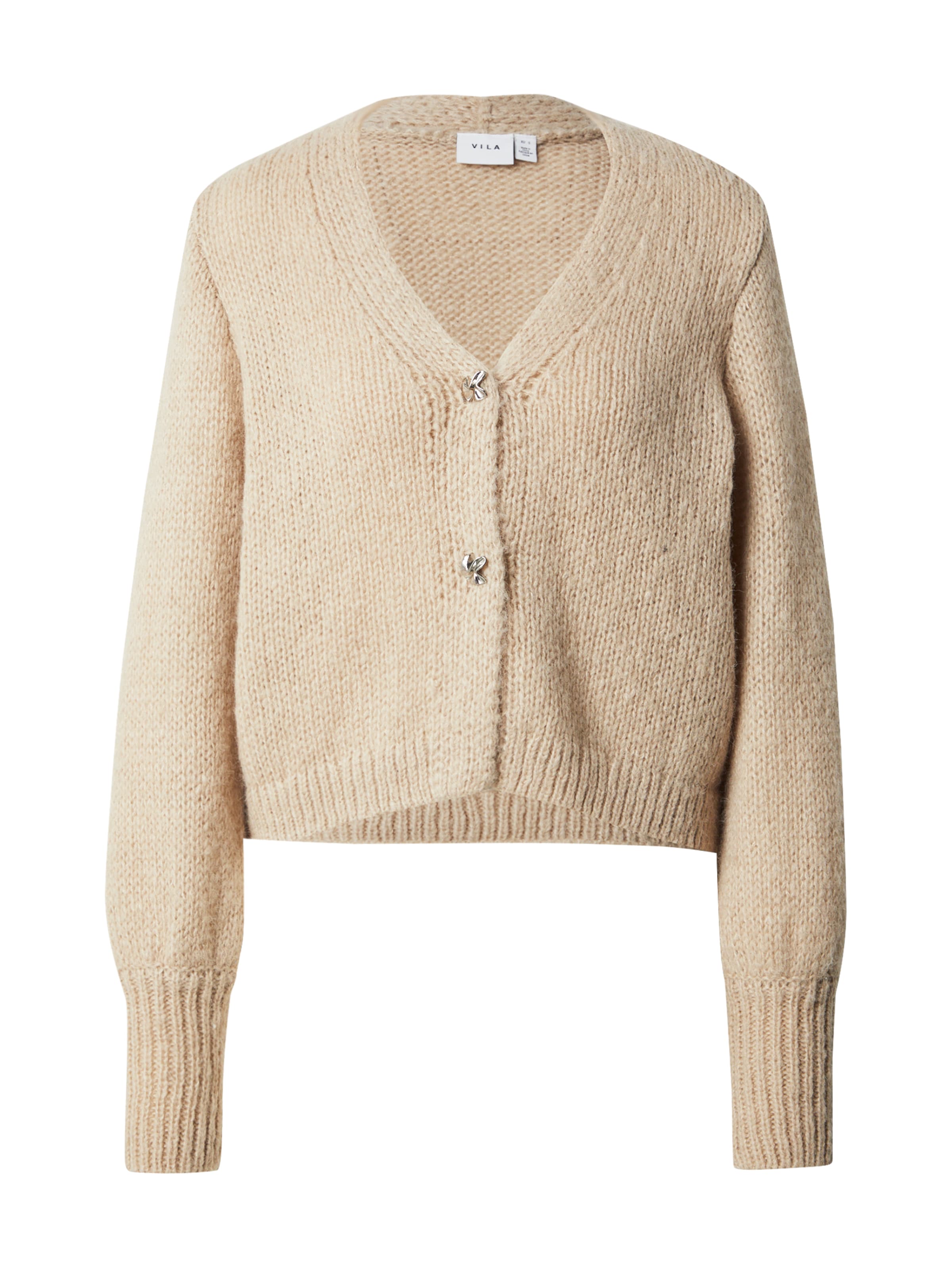 VILA Вязаная кофта 'VICHOCA NEW' в Серый: спереди