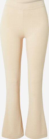 Hailys Flared Leggings in Beige: front