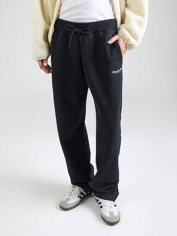 Abercrombie & Fitch Loosefit Hose in Schwarz: Vorderseite