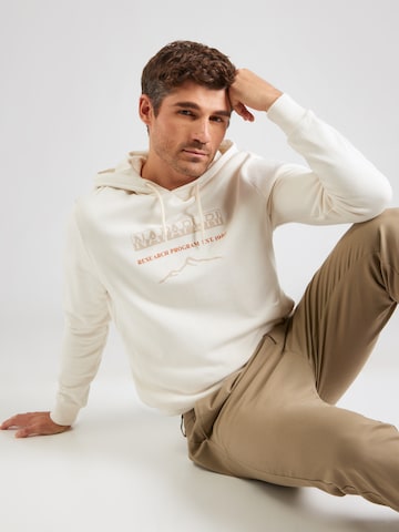 NAPAPIJRI Sweatshirt 'BANEM' i vit: framsida