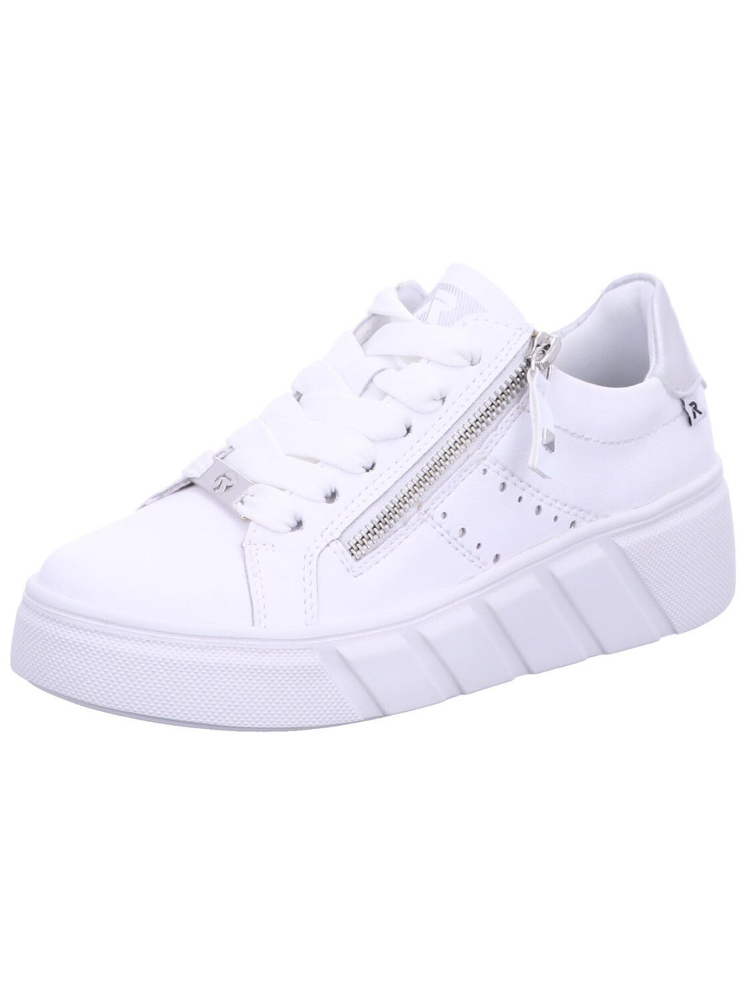 Rieker - Zapatillas deportivas bajas 'Sneaker Damen W2605 80 Leder-Mix in weiß' en blanco: frente