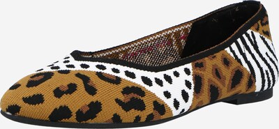 Balerini 'CLEO' SKECHERS pe maro caramel / maro deschis / negru / alb, Vizualizare produs
