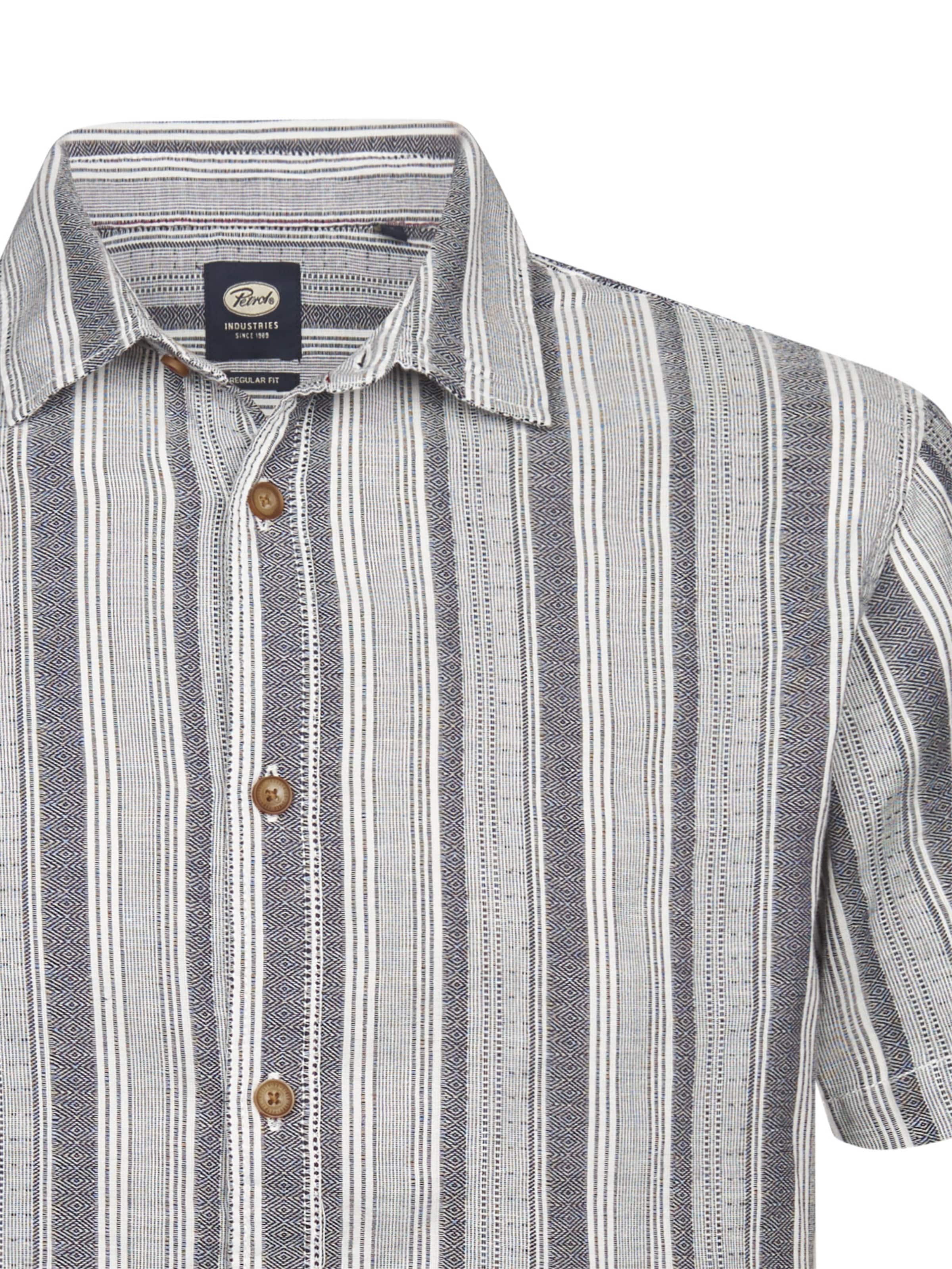 Petrol Industries Средняя посадка Рубашка в Синий