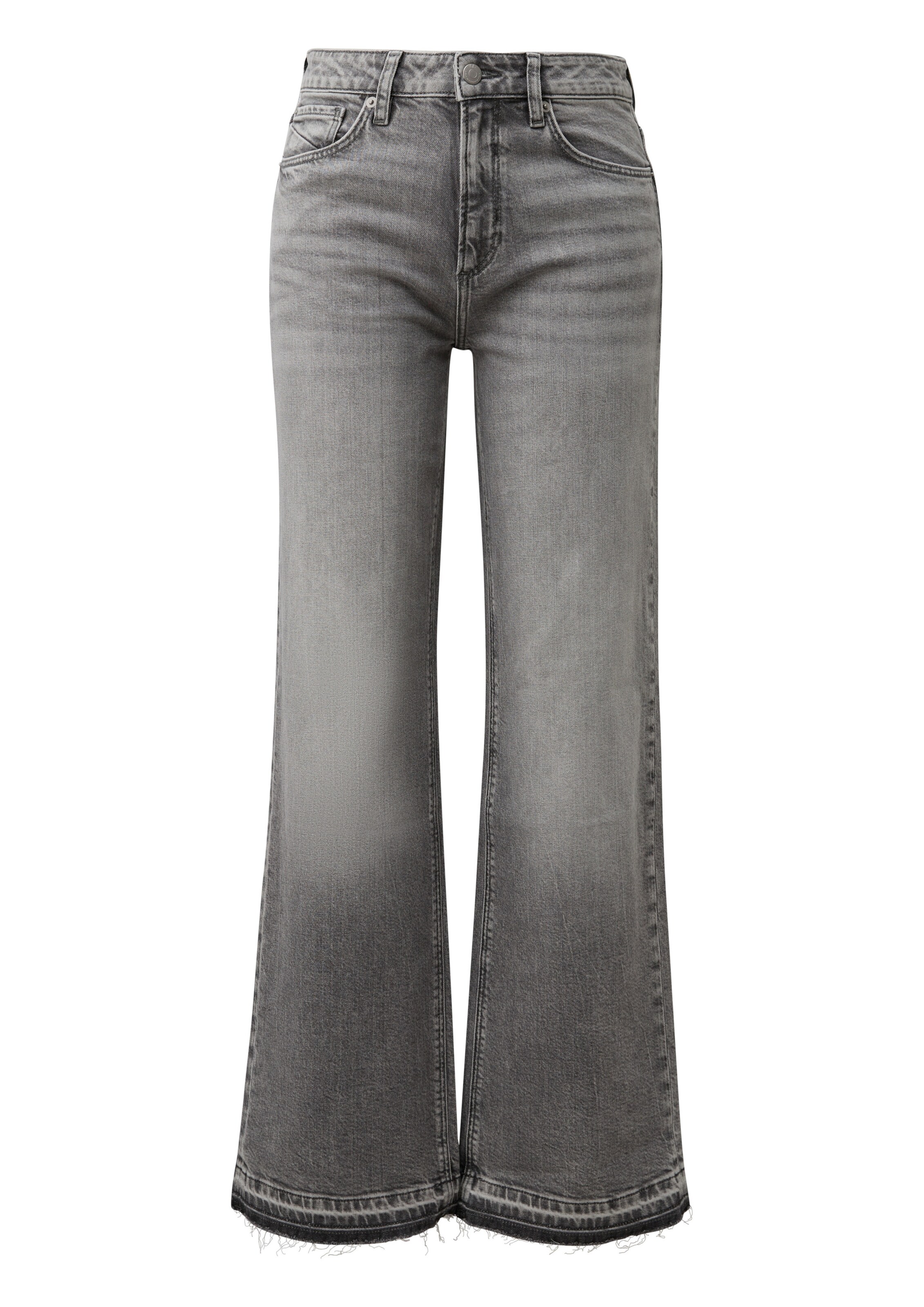 QS Loosefit Jeans 'Catie' in Grijs: voorkant