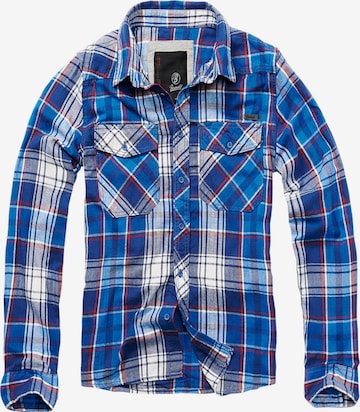 Brandit Button Up Shirt in Blue: front