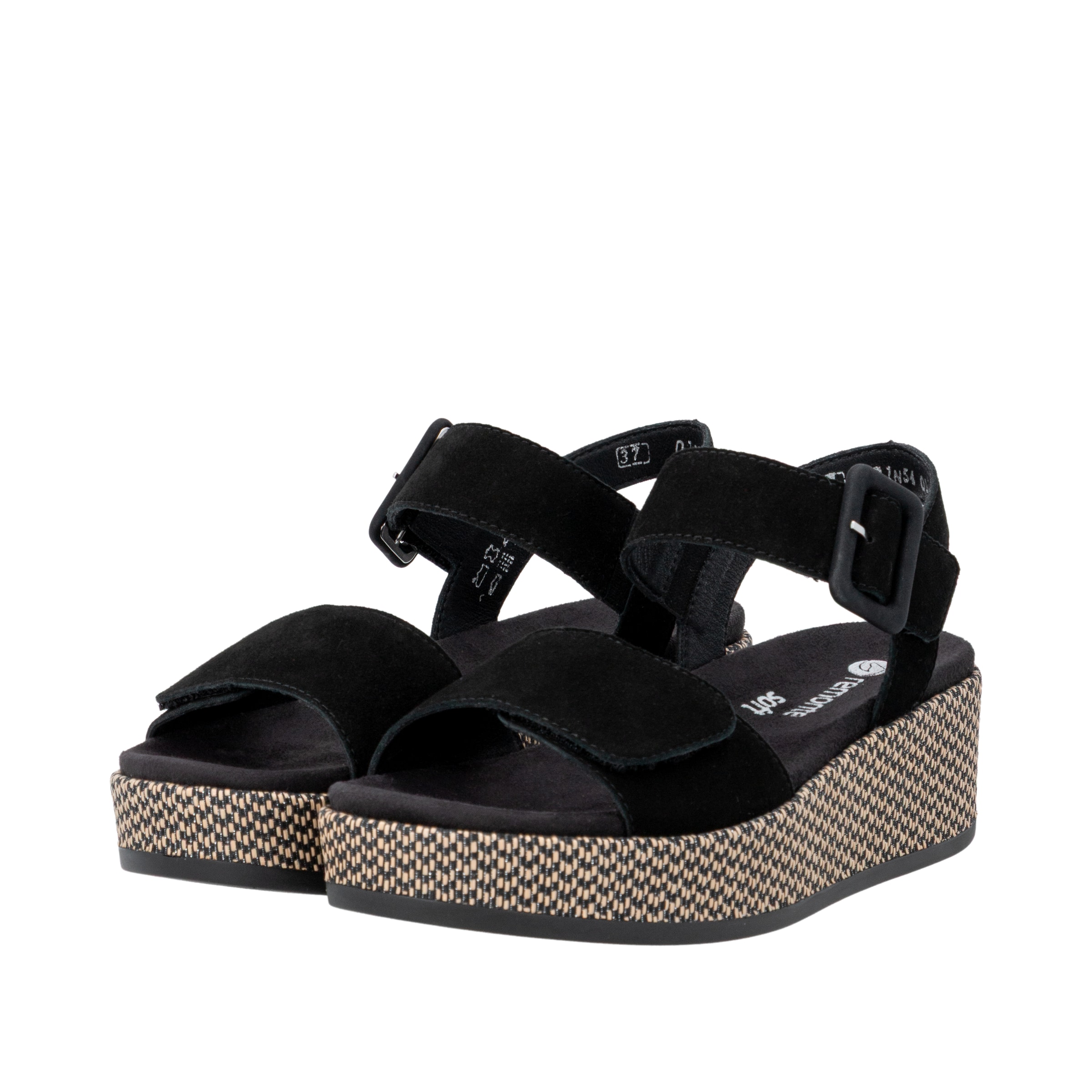 REMONTE Strap Sandals in Black