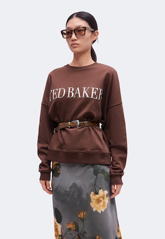 Ted Baker Sweatshirt 'MEEIAA' i brun: framsida