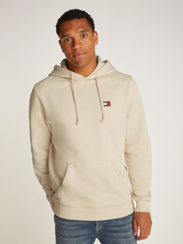 Sweat-shirt Tommy Jeans en beige : devant