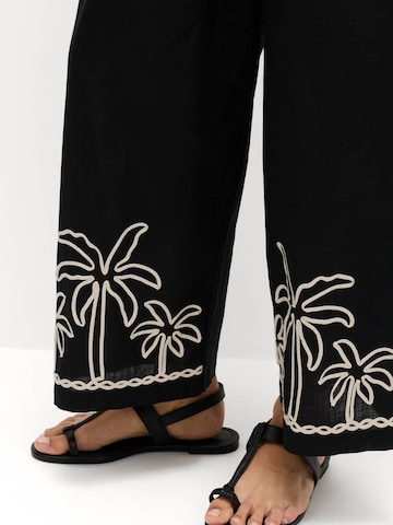 Marks & Spencer Wide leg Broek in Zwart