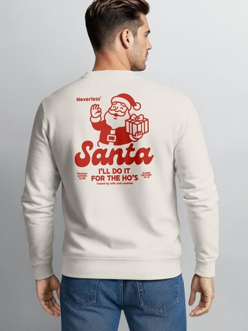 Neverless Sweatshirt 'Santa Clause' in Beige