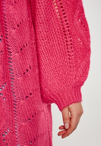 swirly Knit Cardigan in Pink