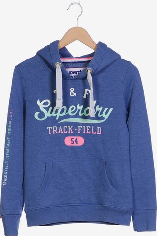 Superdry Sweatshirt & Zip-Up Hoodie in S in Blue: front