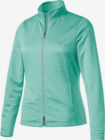 JOY SPORTSWEAR Athletic Zip-Up Hoodie 'Peggy' in Green: front