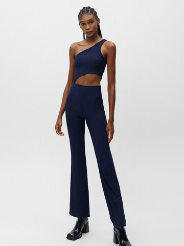 Pull&Bear Jumpsuit in Blauw: voorkant