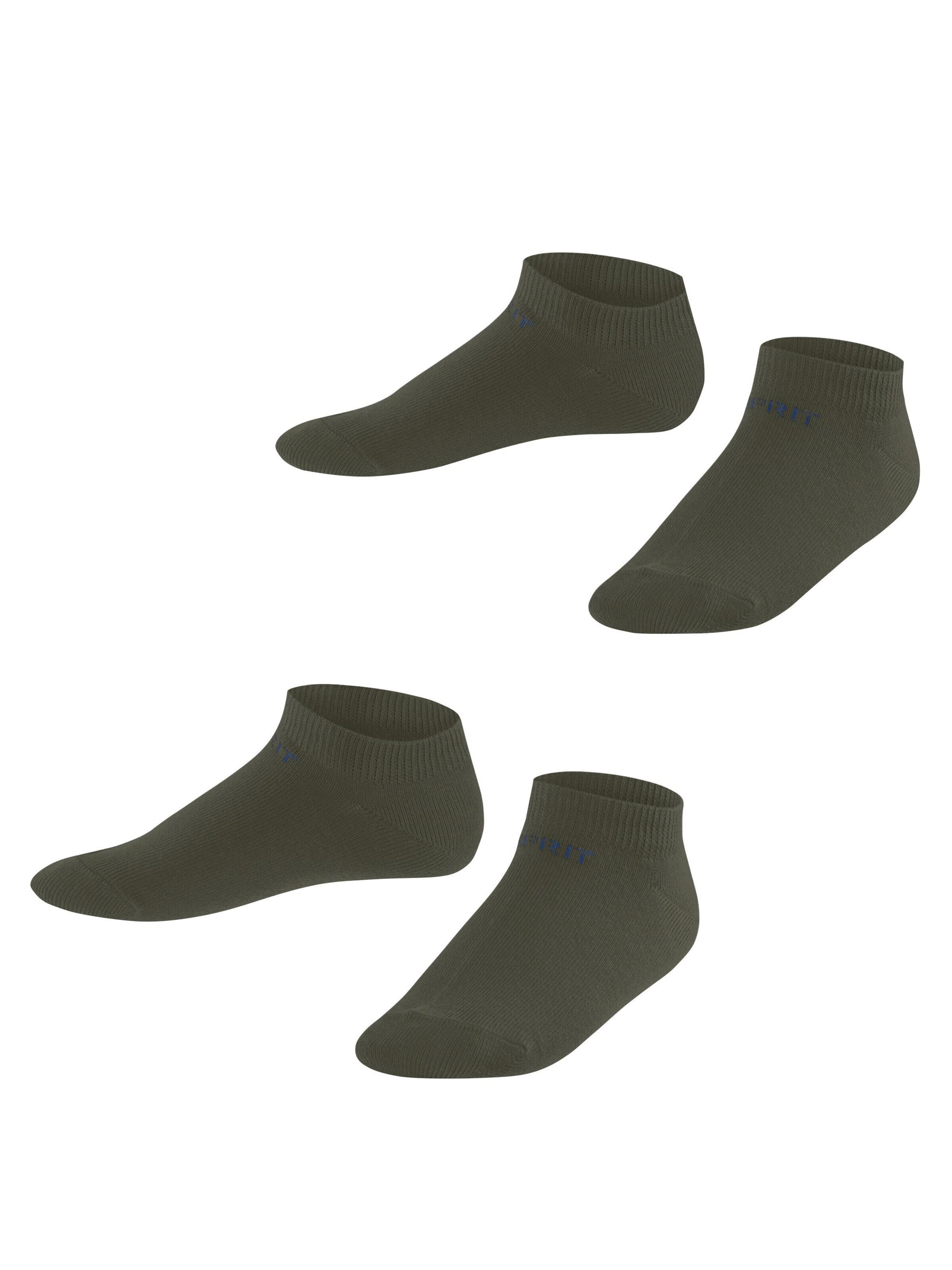 ESPRIT Socks 'Foot Logo 2-Pack' in Green: front