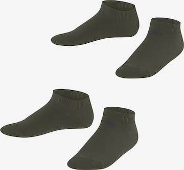 ESPRIT Socks 'Foot Logo 2-Pack' in Green: front