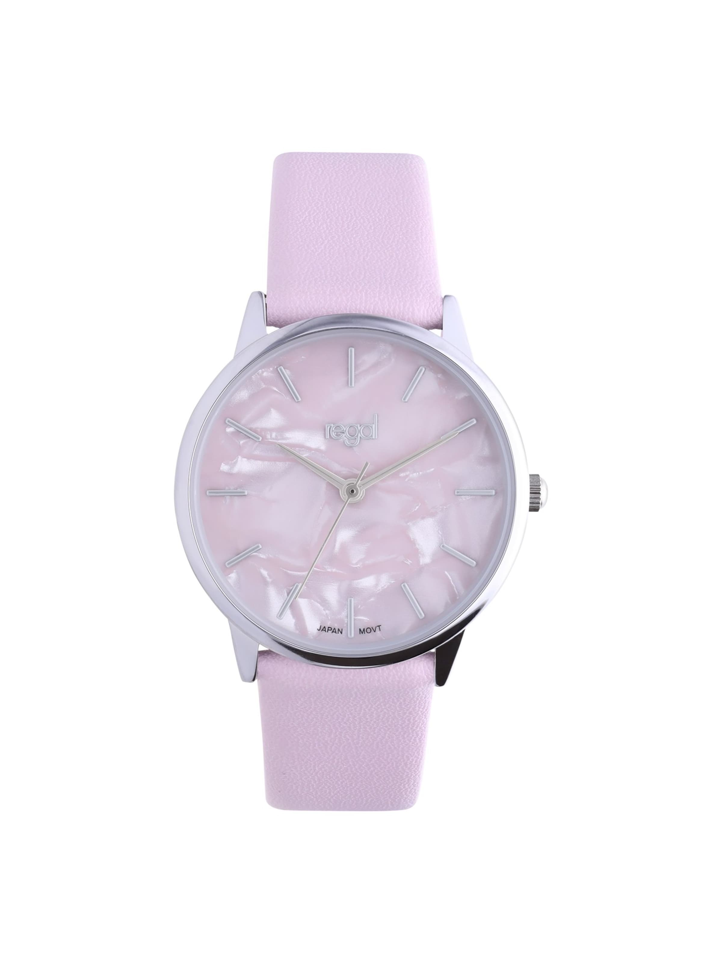 Lucardi Analoog horloge 'Klassisch' in Lila: voorkant