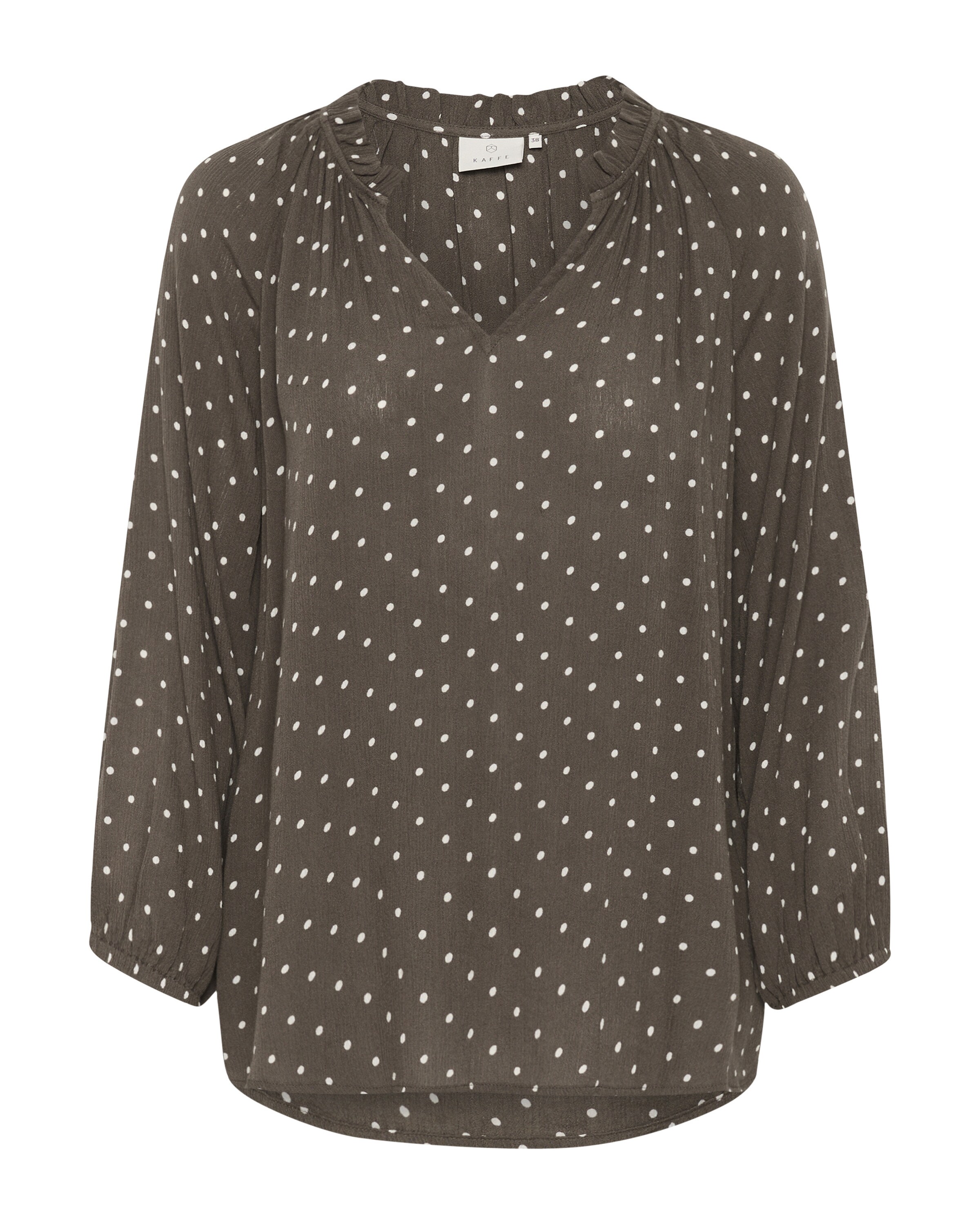 Kaffe - Blusa 'Babett' en marrón: frente
