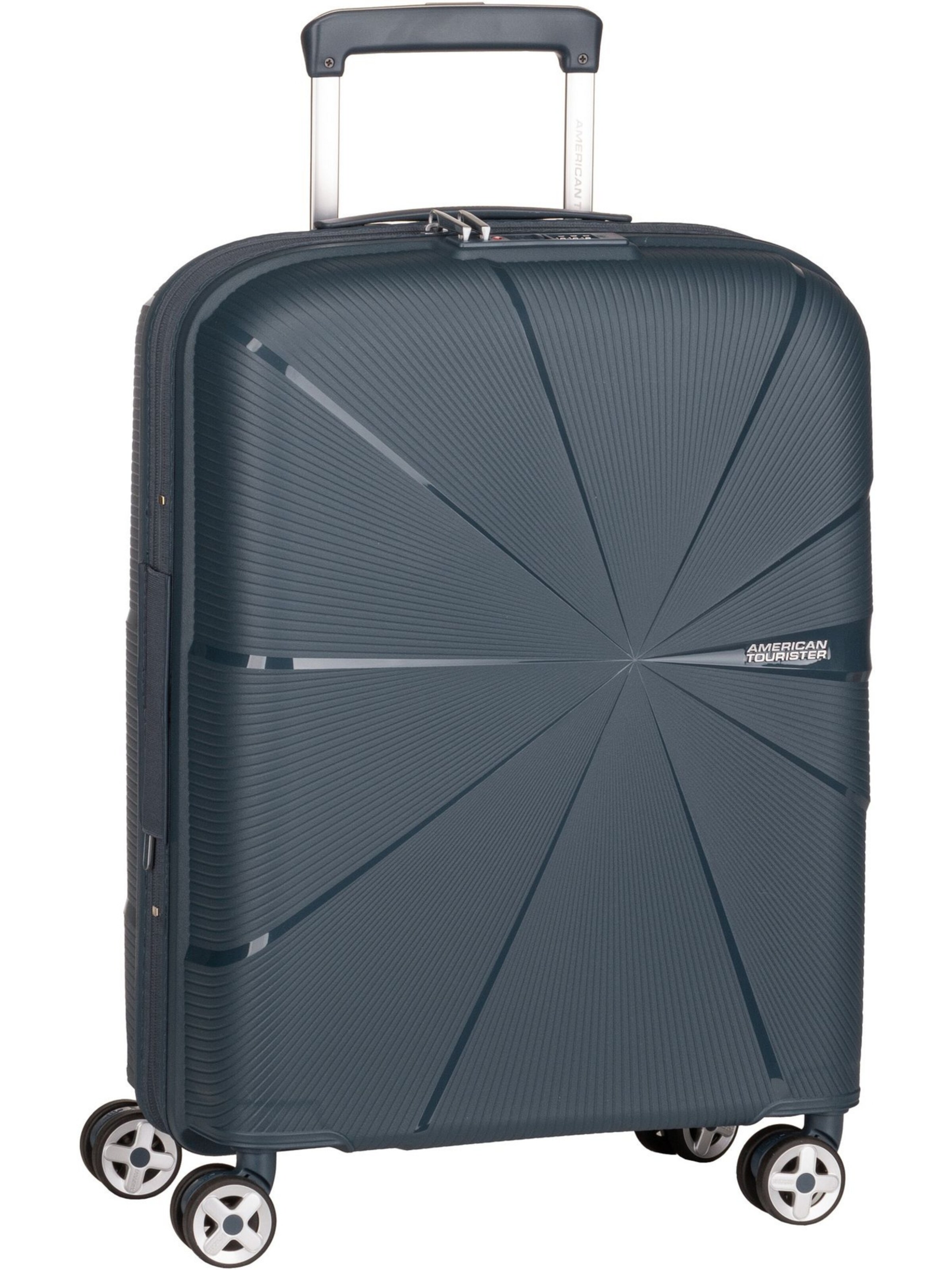 American Tourister Trolley ' Starvibe Spinner 55 EXP ' in Blauw: voorkant